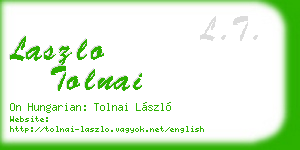 laszlo tolnai business card